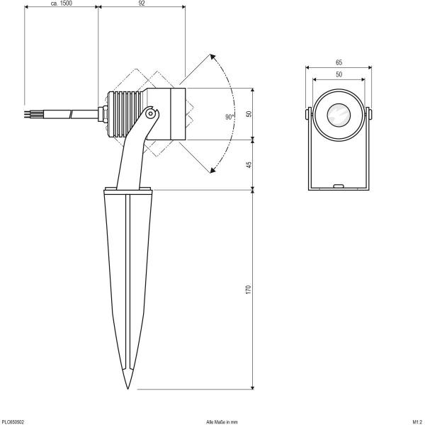 EVN Garten-Spot mit Erdspieß, LED, 3000K, 5W, IP65, anthrazit (PLC650502)