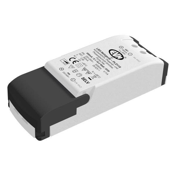 ARDEBO.de EVN Netzgerät 350mA - 9,1-18,2W - IP20 - Primär: 220-240V/AC dimmbar mit Phasenan- und Phasenabschnitt-Dimmer (PLD118)