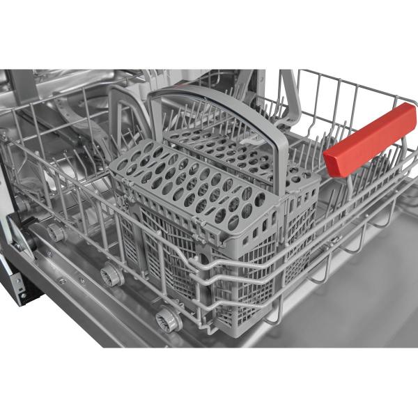 Exquisit EGSP9614-EB-030B Teilintegrierter Geschirrspüler, 60 cm breit, 14 Maßgedecke, Auto Door Open, ECO, Aquastopp, inox