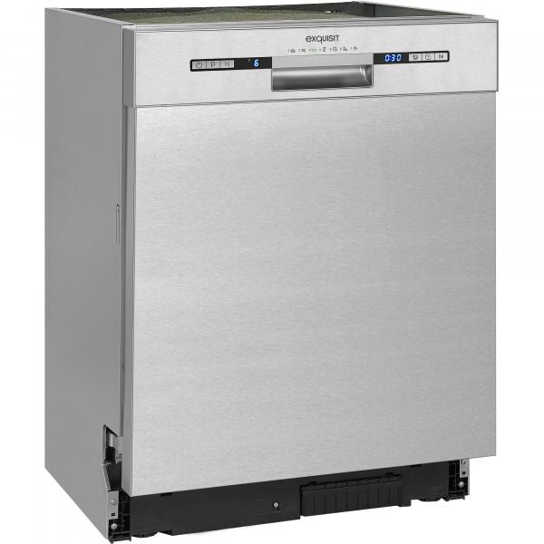 ARDEBO.de Exquisit EGSP9313-EF-030E Unterbau-Geschirrspüler, 60 cm breit, 13 Maßgedecke, Display, 7 Spülprogramme, inox