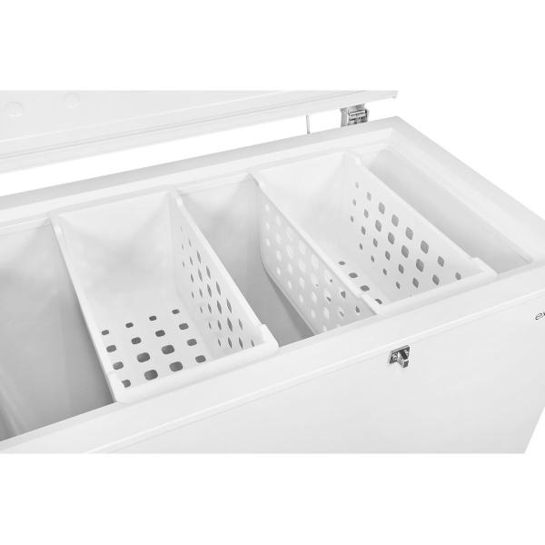 Exquisit GT200-HE-040C Stand Gefriertruhe, 103 cm breit, 198 L, LED Beleuchtung, 2 Körbe, weiß