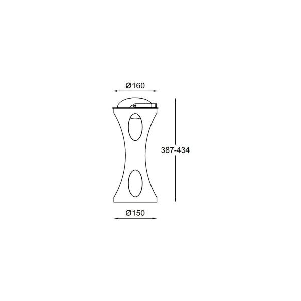 Fabas Luce Caddy Tischleuchte, Akku, IP54, anthrazit (3740-30-282)