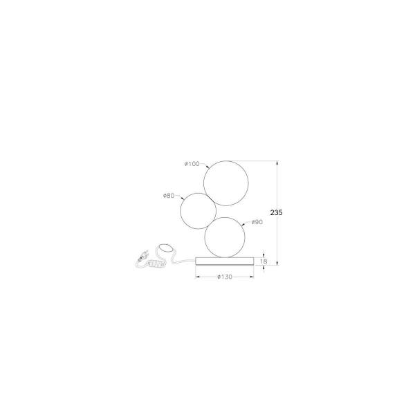 Fabas Luce Micky Tischleuchte, LED, G9, 3W (3754-30-366)