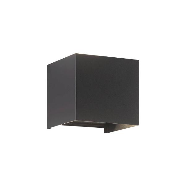 ARDEBO.de Fischer & Honsel LED-Wandleuchte Wall, 2x3W, 540lm, 3000K, schwarz (30259)