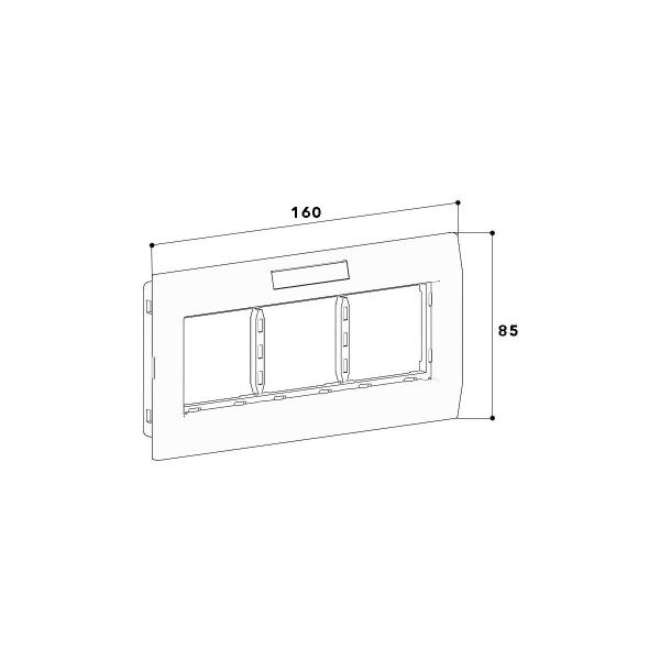 GGK 4653 Steckdose, 3 fach, KSE/AR-3H, Adapterrahmen, frontrastend, weiß