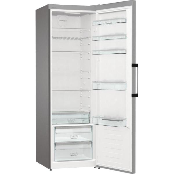 Gorenje R619DAXL6 Standkühlschrank, 60cm breit, 398 L, SuperCool, IonAir, DynamiCooling, AdaptTech, CrispZone mit Feuchteregler, Metallic/Edelstahl