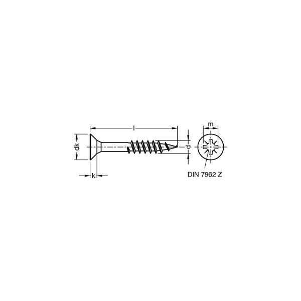 Joseph Dresselhaus 1132021526120 JD-79 Spanplattenschrauben, Senkkopf Z, verzinkt, 6x120mm