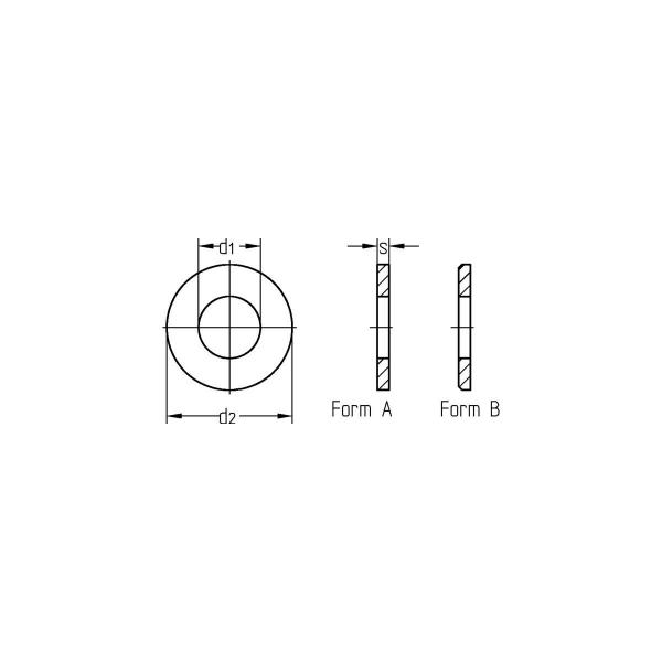 Joseph Dresselhaus 15100015310 Scheiben, Form A, verzinkt, 10,5mm