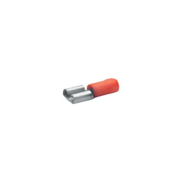 ARDEBO.de Klauke Isolierte Flachsteckhülsen, 0,5-1,5mm², Bronze verzinnt, rot, 100 Stück (720BZ)