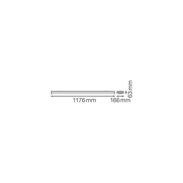 LEDVANCE LN SF IP44 1200 P 32W 840 WT LED Lichtleiste, 32W, 4384lm, 4000K, weiß