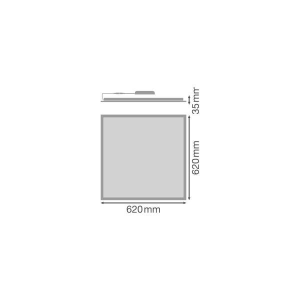 LEDVANCE PL COMP 625 V 33W 840 U19 LED Panelleuchte, 33W, 3630lm, 4000K, weiß