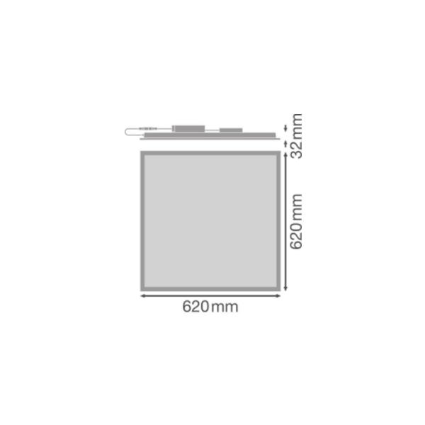 LEDVANCE Quadtratische Einlegeleuchte PANEL PERFORMANCE PL PFM 625 36 W 4000 K, 4320lm, 4000K, weiß (4058075440692)