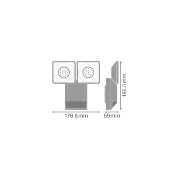 LEDVANCE Sensor Strahler ENDURA PRO SPOT SENSOR 16W 840 IP55 DG, 1500lm, 4000K, dunkelgrau (4058075228924)