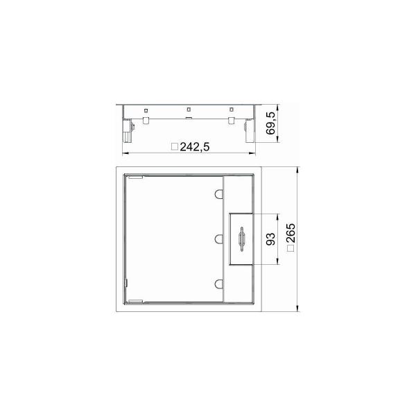 OBO Bettermann GES9M-2 10U Geräteeinsatz für Unimontage, 266x266x69mm (7405371)