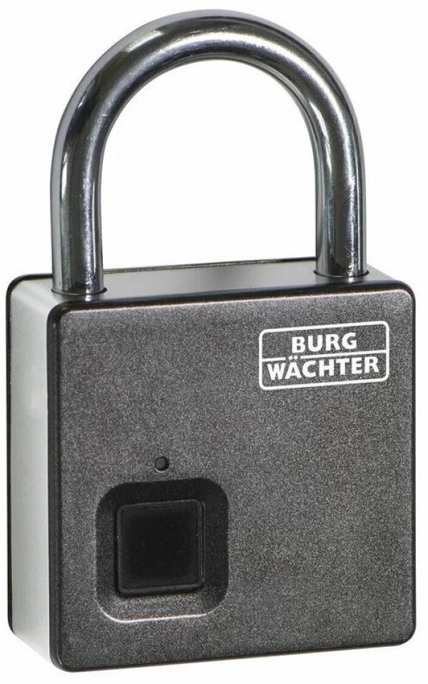 ARDEBO.de Burg Wächter Scan & Lock 610/53 SB Vorhängeschloss mit Fingerscanner, IP65, Stahl, schwarz (27511)