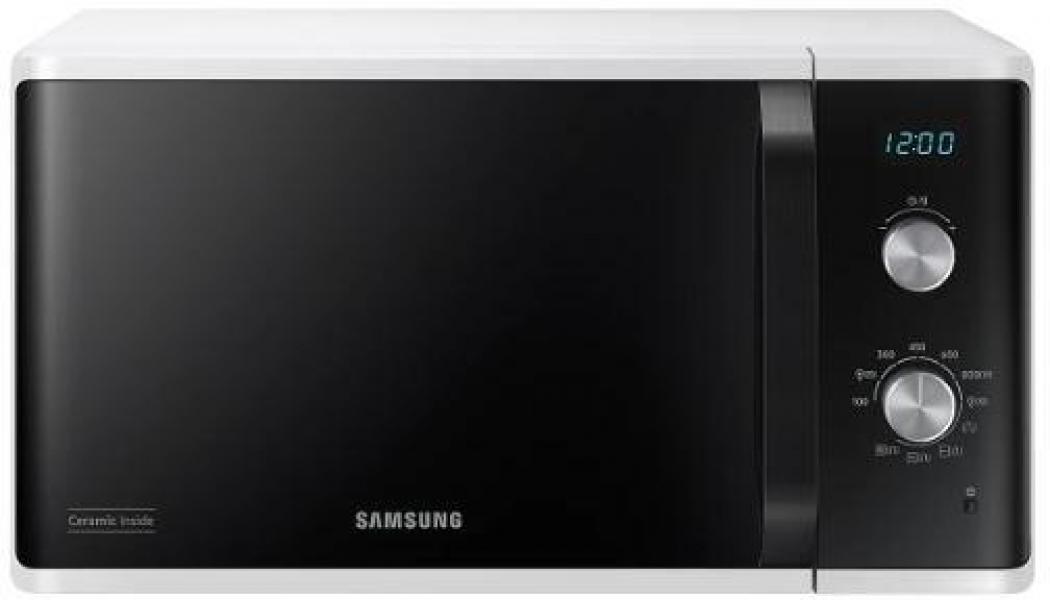 ARDEBO.de Samsung MG23K3614AW Stand Mikrowelle, 23L, 800 W, 6 Leistungsstufen, Defrost, weiß