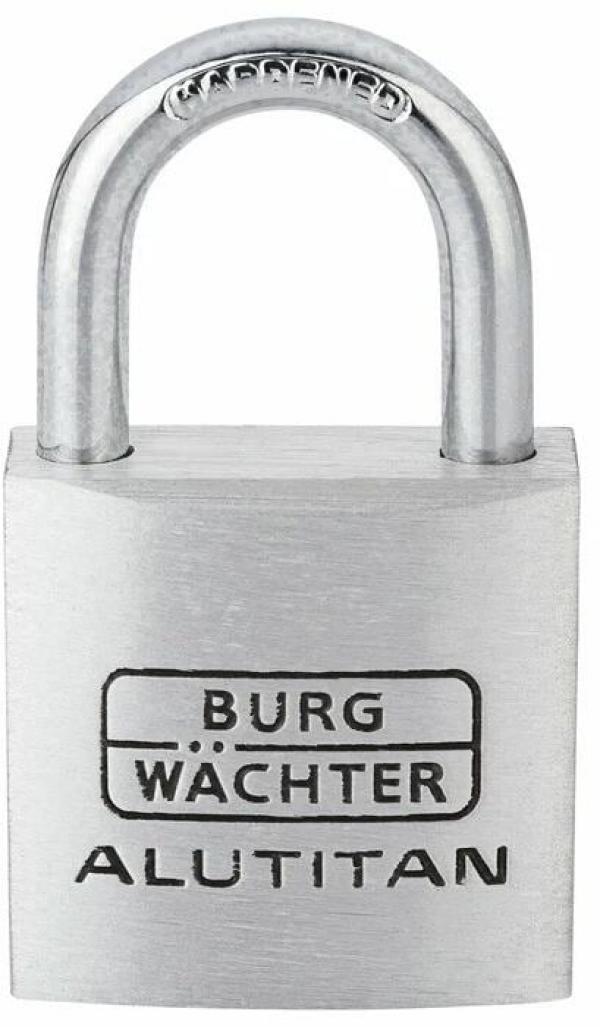 ARDEBO.de Burg Wächter 770 50 Alutitan Zylinder-Vorhangschloss, Aluminium (36100)