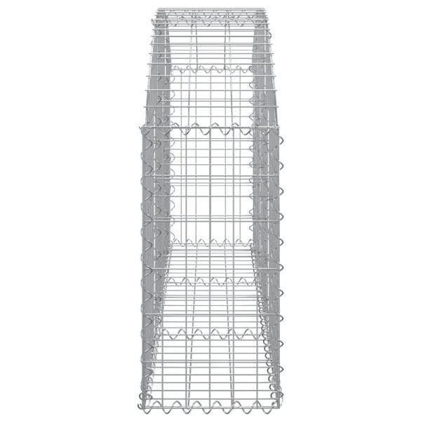 Gabione mit Hochbogen 150x30x60/80 cm Verzinktes Eisen