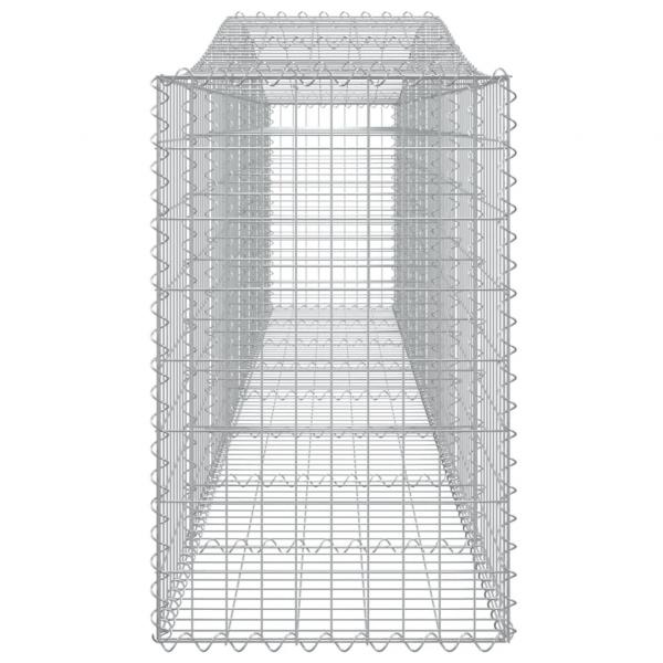 Gabionen mit Hochbogen 6 Stk. 400x50x80/100cm Verzinktes Eisen