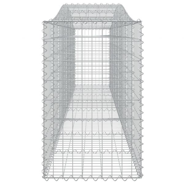 Gabionen mit Hochbogen 5 Stk. 400x50x80/100cm Verzinktes Eisen