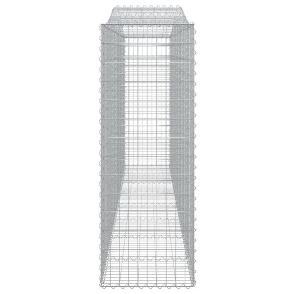 Gabionen mit Hochbogen 9 Stk. 400x50x140/160cm Verzinktes Eisen