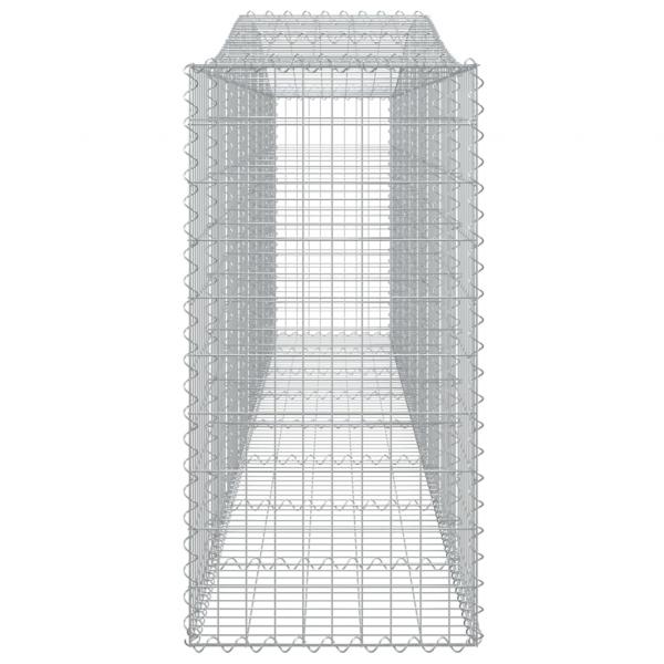 Gabionen mit Hochbogen 9 Stk. 400x50x100/120cm Verzinktes Eisen