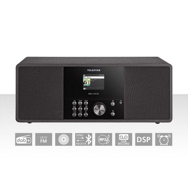 ARDEBO.de - Telestar DIRA S 24 CD DAB+/FM Stereo-Radio mit CD-Spieler Schwarz