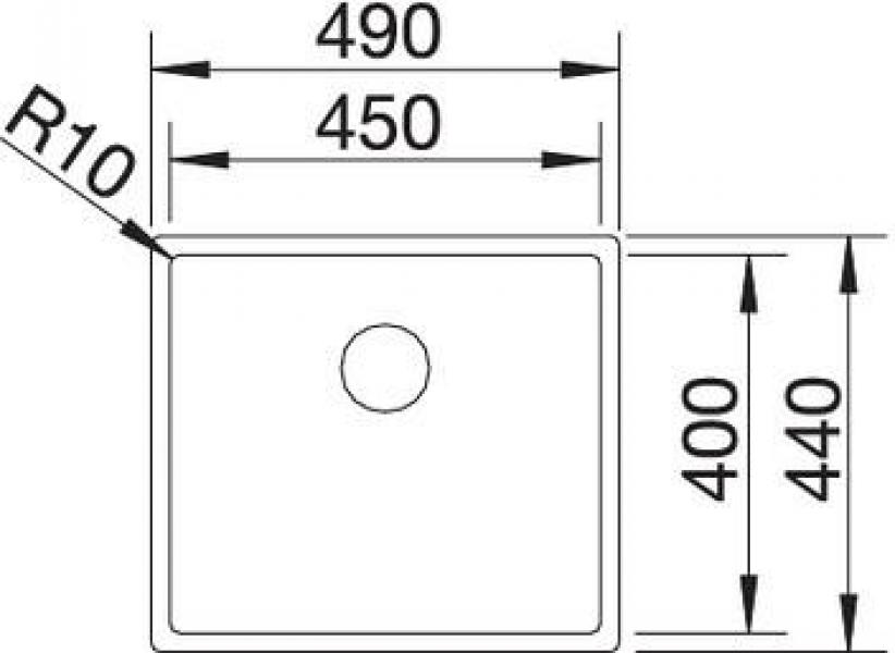 Blanco Claron 450-U Edelstahlspüle ohne Ablauffernbedienung, Edelstahl Seidenglanz (521575)