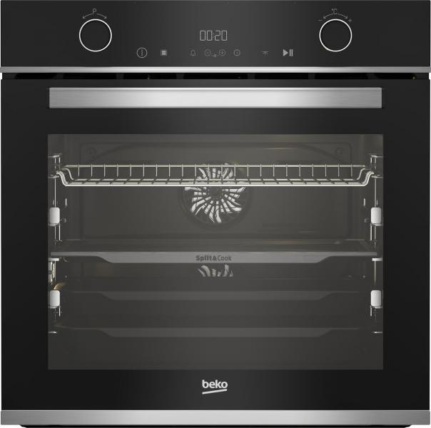 ARDEBO.de Beko BBVM13400XDS Einbaubackofen, 59,4 cm breit, 72 L, SteamShine, Soft-Close-Tür, Grillfunktion, Split Cook, schwarz