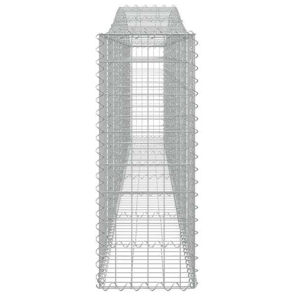 Gabionen mit Hochbogen 20 Stk. 400x30x80/100cm Verzinktes Eisen