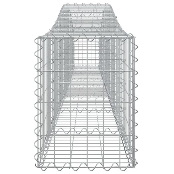 Gabionen mit Hochbogen 3 Stk. 400x30x40/60 cm Verzinktes Eisen