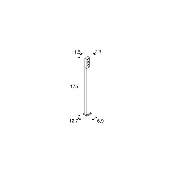 SLV ESKINA FRAME 175 Pole double Stehleuchte, anthrazit, 27W, CCT switch 3000/4000K (1005440)