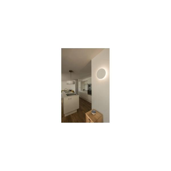 SLV PLASTRA Wandleuchte, LED, 3000K, rund, weißer Gips, Ø 30cm (148091)