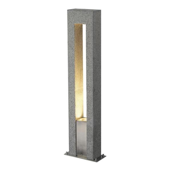 SLV Arrock Arc QPAR51 Outdoor Standleuchte, IP44, salt & pepper, max. 35W, Granit, grau (231420)