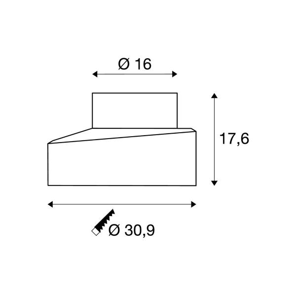 SLV Bodeneinbautopf, schwarz, für DASAR PREMIUM und GIMBLE OUT (1000655)