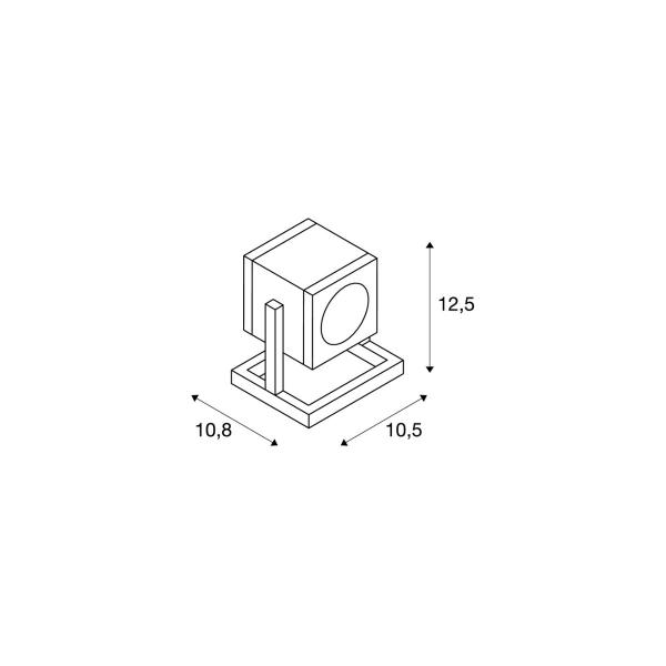 SLV CUBIX Outdoor Standleuchte, einflammig, QPAR51, IP44, eckig, anthrazit, max. 25W (132835)