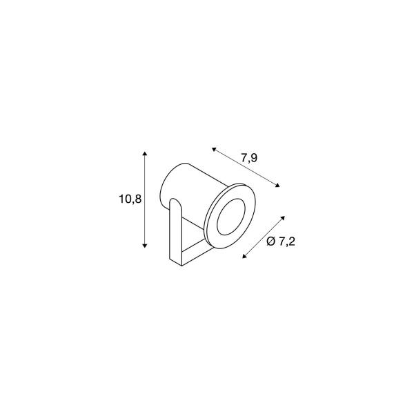 SLV DASAR PROJEKTOR Outdoor Strahler, LED, 3000K, IP68, edelstahl 316, 12-24V (233570)