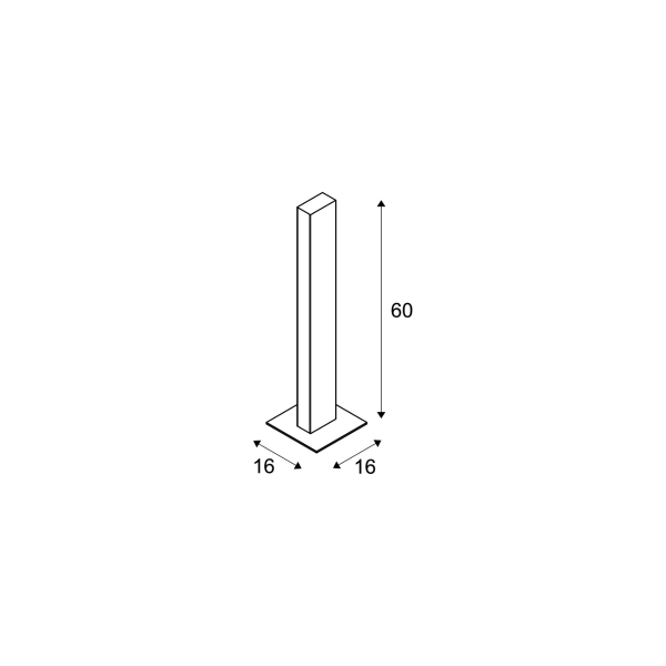 SLV H-POL 60 Outdoor Wege- und Standleuchte, zweiflammig, LED, 3000K, anthrazit (232185)