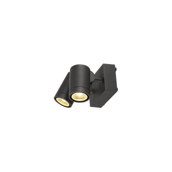 ARDEBO.de SLV HELIA Outdoor Wandleuchte, zweiflammig, LED, 3000K, IP65, anthrazit, schwenkbar (233255)