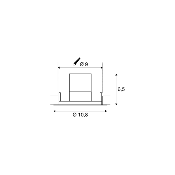 SLV KINI Outdoor Deckeneinbauleuchte, LED, 3000K, 60°, IP65, weiß (1000833)