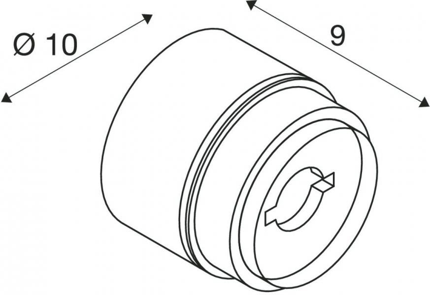 SLV MANA BASE Wandaufbauleuchte zur Befestigung der Mana Lampenschirme, Phase dimmbar, 15W, 2700/3000K, anthrazit (1006319)