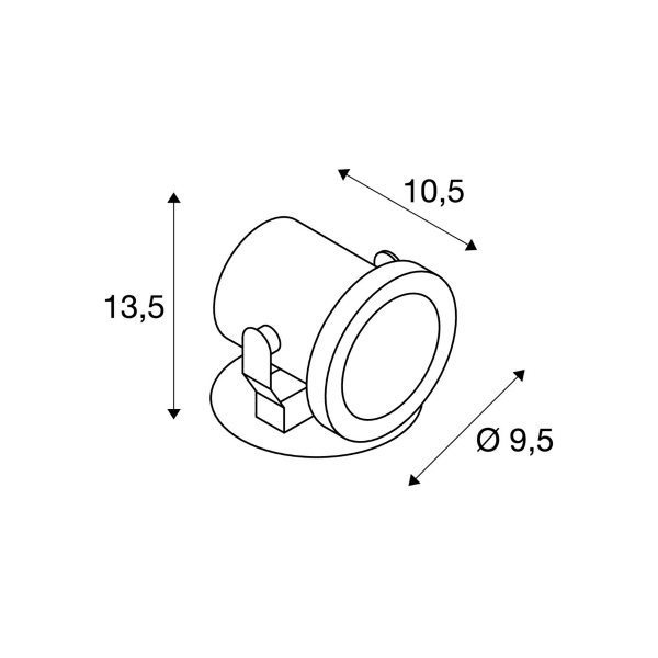 SLV NAUTILUS Outdoor Strahler, QPAR51, IP55, edelstahl, max. 25W (229741)