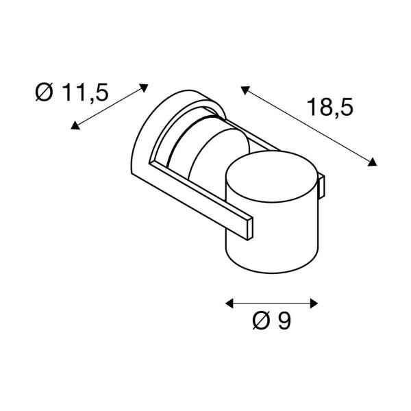 SLV OCULUS Indoor LED Wand- und Deckenaufbauleuchte, DIM-TO-WARM, 2000-3000K, weiß (1004665)