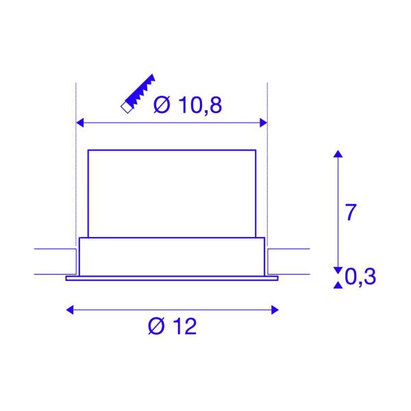 SLV OCULUS Indoor LED Deckeneinbauleuchte, DIM-TO-WARM, 2000-3000K, schwarz (1004668)