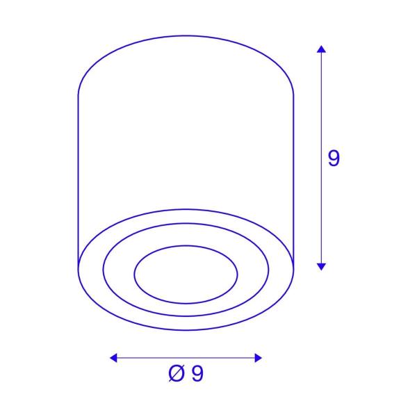 SLV OCULUS Indoor LED Deckenaufbauleuchte, DIM-TO-WARM, 2000-3000K, schwarz (1004666)