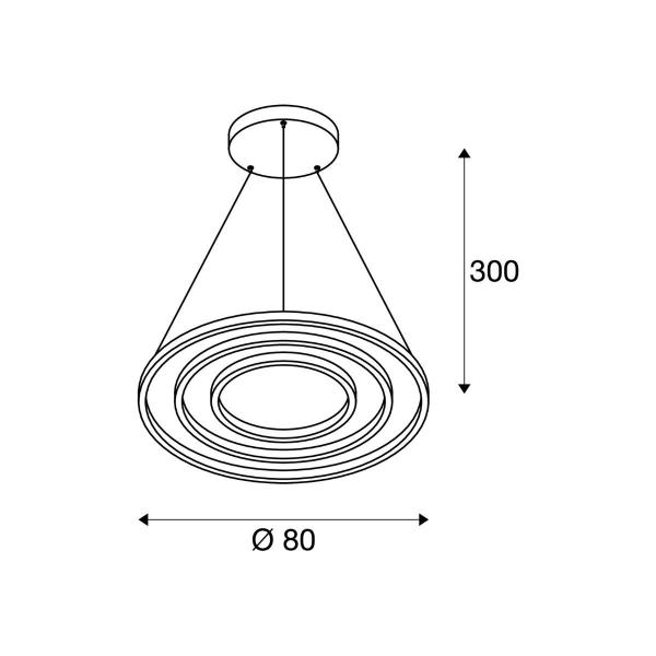 SLV ONE TRIPLE DALI Pendelleuchte, LED, weiß, 3000/4000K (1002914)