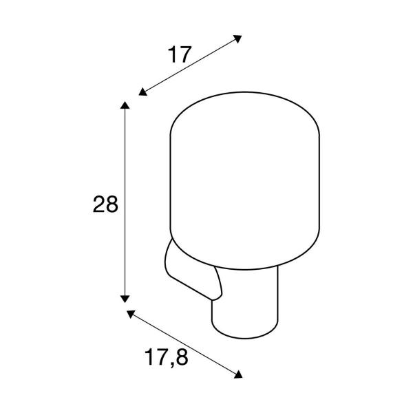 SLV OVALISK Outdoor LED Wandaufbauleuchte, CCT switch 3000/4000K, anthrazit (1004678)