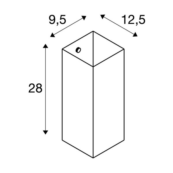 SLV QUADRASS Indoor Wandaufbauleuchte, E27, weiß (1003431)