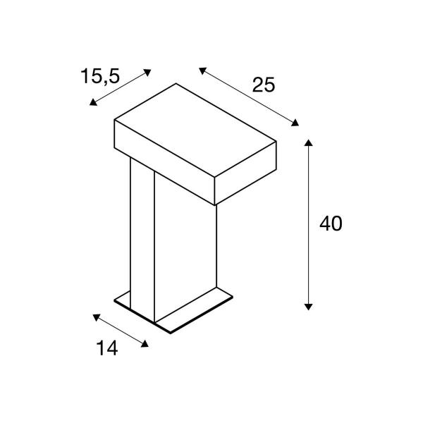 SLV RUSTY PATHLIGHT Outdoor Standleuchte, GX53, IP44, stahl gerostet, max. 9W (230090)