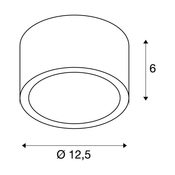 SLV ROX CEILING OUT Outdoor Deckenleuchte, TCR-TSE, max.11W, IP44, aluminium gebürstet (1000339)